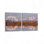Olla 13960K2Y Doğa / Manzara Görseli Kare 2'li Yatay Kanvas Tablo (Ölçü: 145X70)