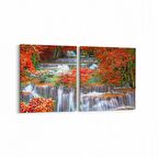 Olla 13724K2Y Doğa / Manzara Görseli Kare 2'li Yatay Kanvas Tablo (Ölçü: 125X60)