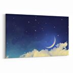 Olla 14875Y Gece Gökyüzü Görseli Yatay Kanvas Tablo (Ölçü: 45X30)