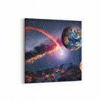 Olla 17673K Uzay Görseli Kare Kanvas Tablo (Ölçü: 100X100)