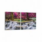 Olla 14118K2Y Doğa / Manzara Görseli Kare 2'li Yatay Kanvas Tablo (Ölçü: 125X60)