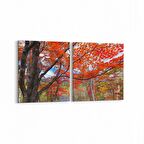 Olla 13256K2Y Doğa / Manzara Görseli Kare 2'li Yatay Kanvas Tablo (Ölçü: 125X60)