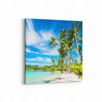 Olla 16481K Kumsal / Sahil Görseli Kare Kanvas Tablo (Ölçü: 60X60)