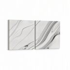 Olla 16686K2Y Mermer Desen Görsel Kare 2'li Yatay Kanvas Tablo (Ölçü: 145X70)