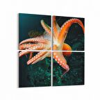 Olla 12963K4 Deniz / Okyanus Görseli Kare 4'lü Kanvas Tablo (Ölçü: 65X65)