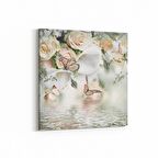 Olla 11721K Orkide Çiçek Görseli Kare Kanvas Tablo (Ölçü: 60X60)