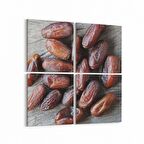 Olla 15008K4 Gıda Görseli Kare 4'lü Kanvas Tablo (Ölçü: 145X145)