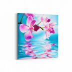 Olla 11740K Orkide Çiçek Görseli Kare Kanvas Tablo (Ölçü: 25X25)