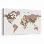 Olla 16228Y Harita Görseli Yatay Kanvas Tablo (Ölçü: 70X50)