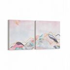 Olla 12814K2Y Çocuk Odası Görseli 2'li Yatay Kanvas Tablo (Ölçü: 85X40)