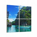 Olla 14527K4 Doğa / Manzara Görseli Kare 4'lü Kanvas Tablo (Ölçü: 65X65)