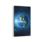 Olla 17602DD Uzay Görseli Dikey Dar Kanvas Tablo (Ölçü: 30X60)