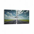 Olla 13788K2Y Doğa / Manzara Görseli Kare 2'li Yatay Kanvas Tablo (Ölçü: 85X40)