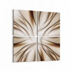 Olla 10162K4 Abstract Görsel Kare 4'lü Kanvas Tablo (Ölçü: 65X65)