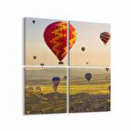 Olla 13223K4 Doğa / Manzara Görseli Kare 4'lü Kanvas Tablo (Ölçü: 65X65)