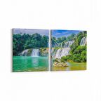 Olla 13177K2Y Doğa / Manzara Görseli Kare 2'li Yatay Kanvas Tablo (Ölçü: 65X30)