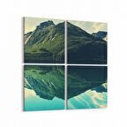 Olla 13762K4 Doğa / Manzara Görseli Kare 4'lü Kanvas Tablo (Ölçü: 145X145)