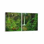 Olla 13523K2Y Doğa / Manzara Görseli Kare 2'li Yatay Kanvas Tablo (Ölçü: 85X40)