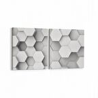 Olla 14916K2Y Geometrik Desen Görseli Kare 2'li Yatay Kanvas Tablo (Ölçü: 65X30)