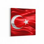 Olla 17553K Türk Bayrağı Görseli Kare Kanvas Tablo (Ölçü: 60X60)