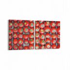 Olla 15261K2Y Gıda Görseli Kare 2'li Yatay Kanvas Tablo (Ölçü: 145X70)