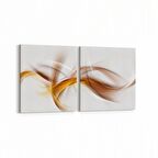 Olla 10145K2Y Abstract Görsel Kare 2'li Yatay Kanvas Tablo (Ölçü: 65X30)