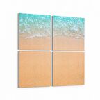 Olla 16412K4 Kumsal / Sahil Görseli Kare 4'lü Kanvas Tablo (Ölçü: 65X65)