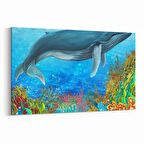 Olla 12085Y Akvaryum / Balık Görseli Yatay Kanvas Tablo (Ölçü: 45X30)