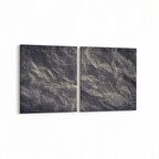 Olla 12428K2Y Beton Görseli Kare 2'li Yatay Kanvas Tablo (Ölçü: 105X50)