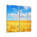 Olla 14037K4 Doğa / Manzara Görseli Kare 4'lü Kanvas Tablo (Ölçü: 145X145)