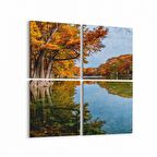 Olla 13623K4 Doğa / Manzara Görseli Kare 4'lü Kanvas Tablo (Ölçü: 65X65)