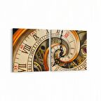 Olla 10205K2Y Abstract Görsel Kare 2'li Yatay Kanvas Tablo (Ölçü: 125X60)