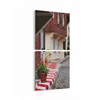 Olla 18551KD Yapı Görseli Kare 2'li Dikey Kanvas Tablo (Ölçü: 30X65)