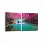 Olla 13751K2Y Doğa / Manzara Görseli Kare 2'li Yatay Kanvas Tablo (Ölçü: 125X60)