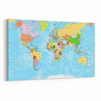 Olla 16210Y Harita Görseli Yatay Kanvas Tablo (Ölçü: 120X80)