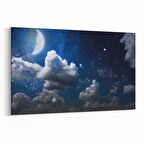 Olla 14721Y Gece Gökyüzü Görseli Yatay Kanvas Tablo (Ölçü: 90X60)