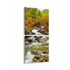 Olla 14298K2D Doğa / Manzara Görseli Kare 2'li Dikey Kanvas Tablo (Ölçü: 30X65)