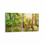Olla 13312K2Y Doğa / Manzara Görseli Kare 2'li Yatay Kanvas Tablo (Ölçü: 65X30)