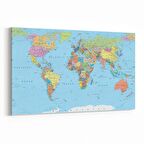 Olla 16238Y Harita Görseli Yatay Kanvas Tablo (Ölçü: 150X100)