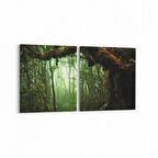 Olla 13514K2Y Doğa / Manzara Görseli Kare 2'li Yatay Kanvas Tablo (Ölçü: 85X40)