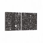 Olla 15262K2Y Gıda Görseli Kare 2'li Yatay Kanvas Tablo (Ölçü: 125X60)