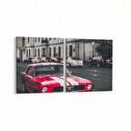 Olla 12238K2Y Araç Görseli Kare 2'li Yatay Kanvas Tablo (Ölçü: 85X40)