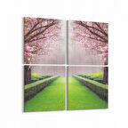 Olla 13848K4 Doğa / Manzara Görseli Kare 4'lü Kanvas Tablo (Ölçü: 125X125)