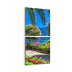 Olla 13443K2D Doğa / Manzara Görseli Kare 2'li Dikey Kanvas Tablo (Ölçü: 30X65)