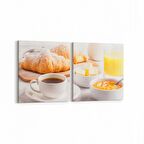 Olla 14984K2Y Gıda Görseli Kare 2'li Yatay Kanvas Tablo (Ölçü: 65X30)