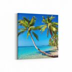 Olla 16531K Kumsal / Sahil Görseli Kare Kanvas Tablo (Ölçü: 25X25)