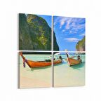 Olla 13874K4 Doğa / Manzara Görseli Kare 4'lü Kanvas Tablo (Ölçü: 65X65)