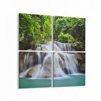 Olla 13703K4 Doğa / Manzara Görseli Kare 4'lü Kanvas Tablo (Ölçü: 65X65)