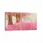 Olla 14347K2Y Doğa / Manzara Görseli Kare 2'li Yatay Kanvas Tablo (Ölçü: 125X60)