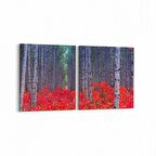 Olla 13561K2Y Doğa / Manzara Görseli Kare 2'li Yatay Kanvas Tablo (Ölçü: 125X60)